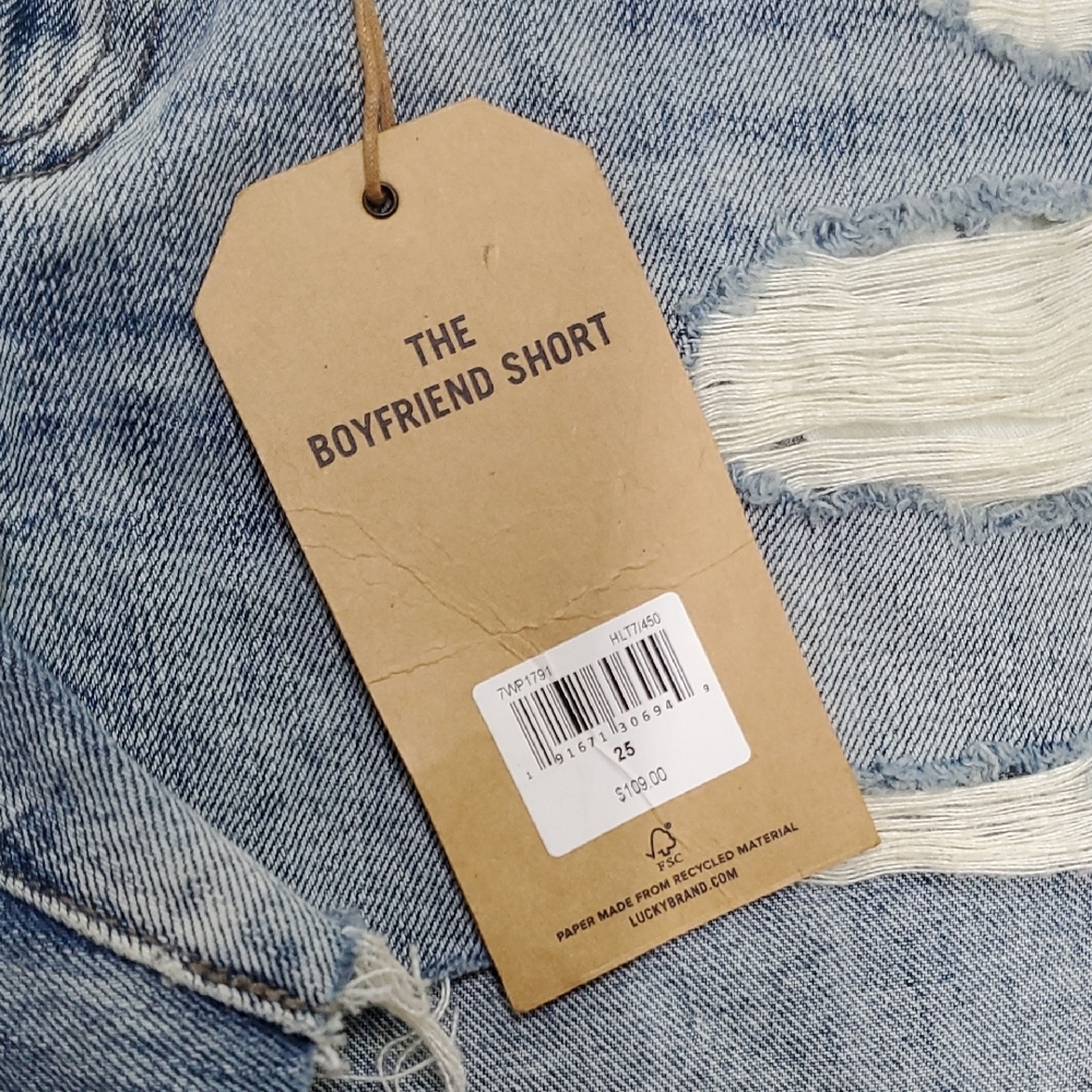 Lucky Brand Light Blue Distressed Jean Shorts - Picture 2 of 9